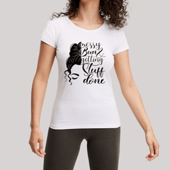 Babysfavourite.nl | T-Shirt Dames - Messy Bun