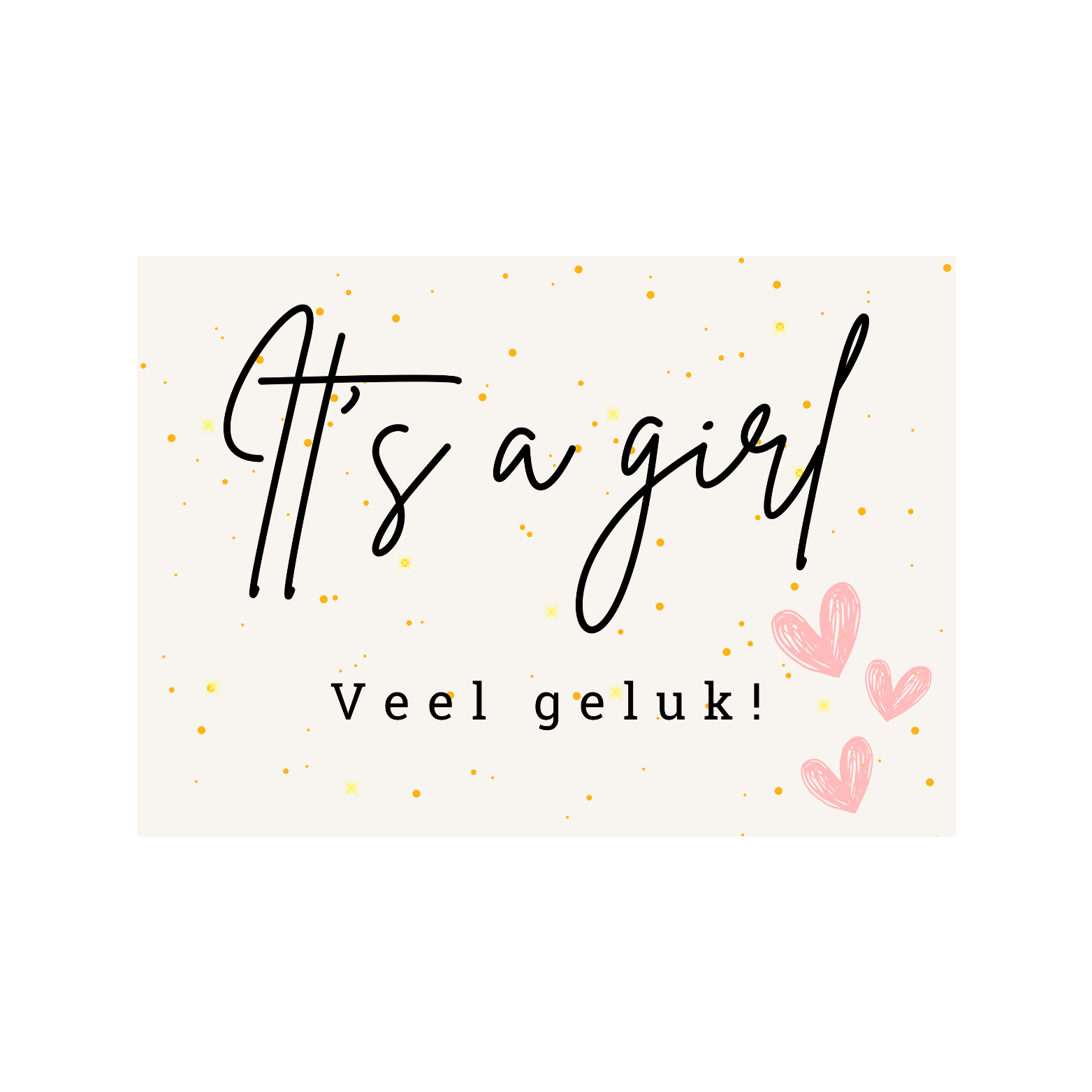 Babysfavourite.nl | Kaartje - It's a girl!