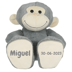 Babysfavourite.nl | Geboorteknuffel Aap - Naam + Datum