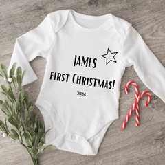 Babysfavourite.nl | Romper | Naam + Jaar | First Cristmas