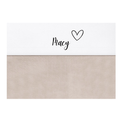 Baby's Favourite | Wieg / Ledikant laken - Naam + Hartje