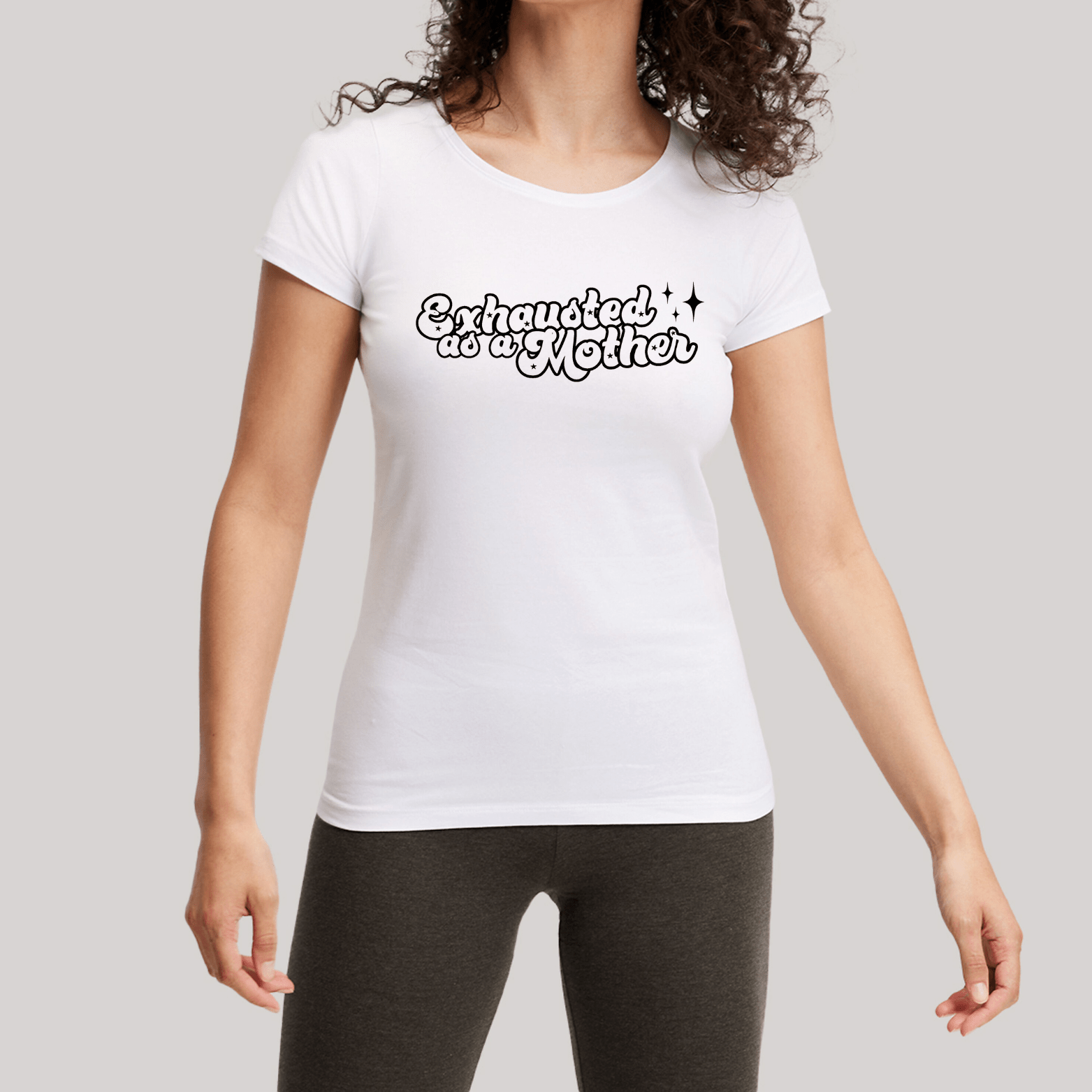 Babysfavourite.nl | T-Shirt Dames - Exhausted As A Mother