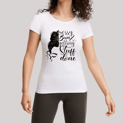 Babysfavourite.nl | T-Shirt Dames - Messy Bun