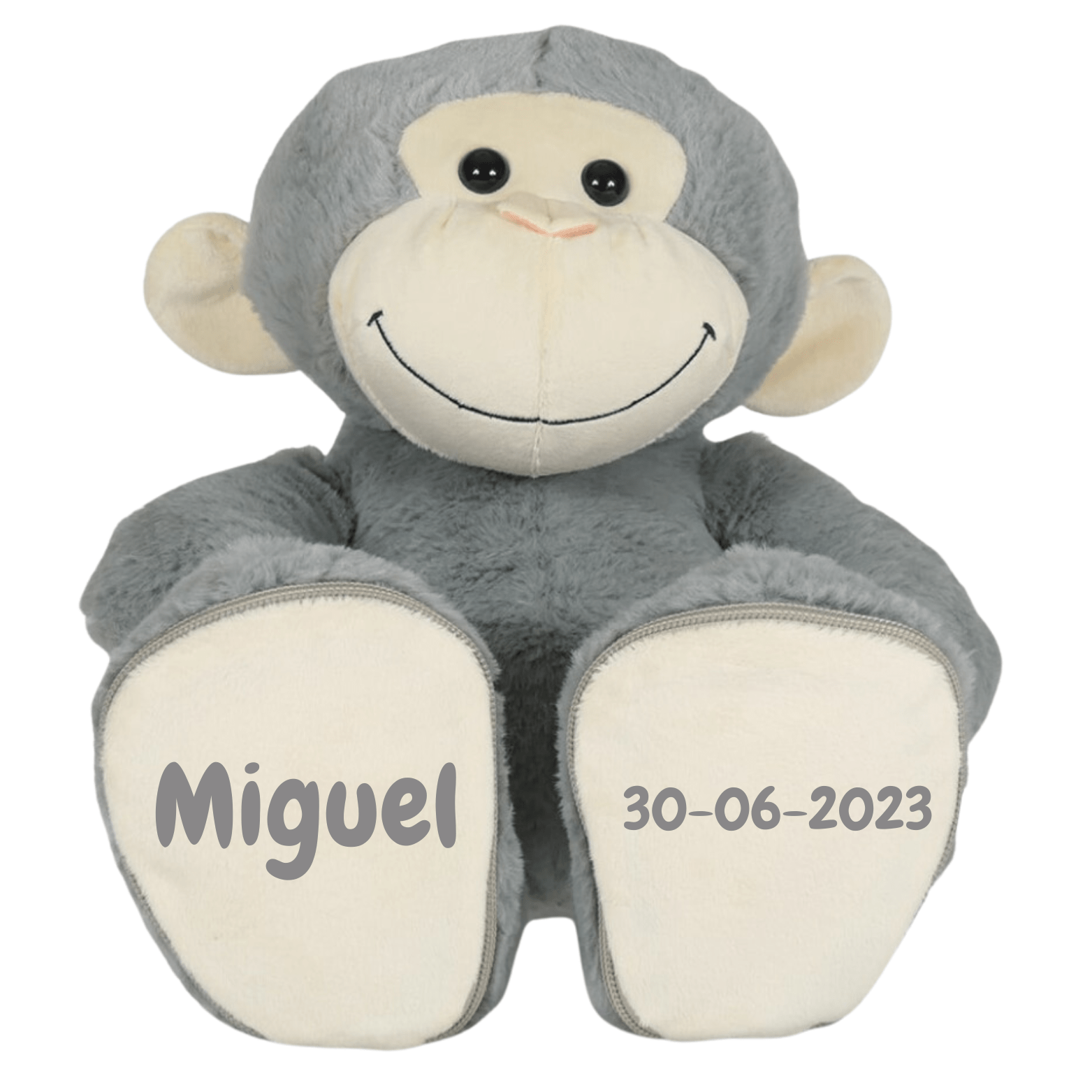 Babysfavourite.nl | Geboorteknuffel Aap - Naam + Datum