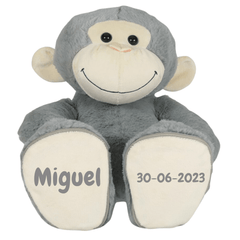 Babysfavourite.nl | Geboorteknuffel Aap - Naam + Datum