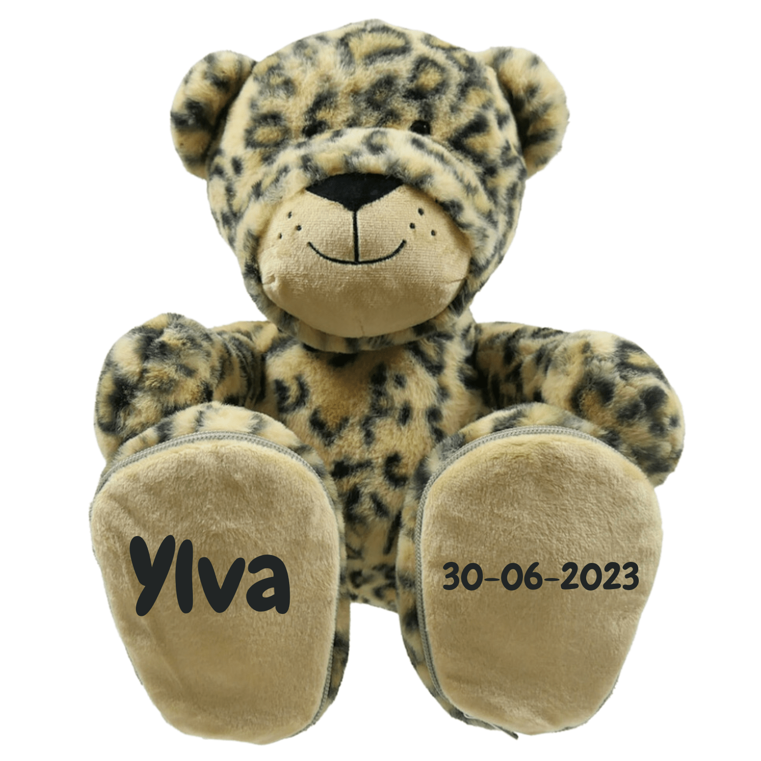 Babysfavourite.nl | Geboorteknuffel Tijger (bruin) - Naam + Datum